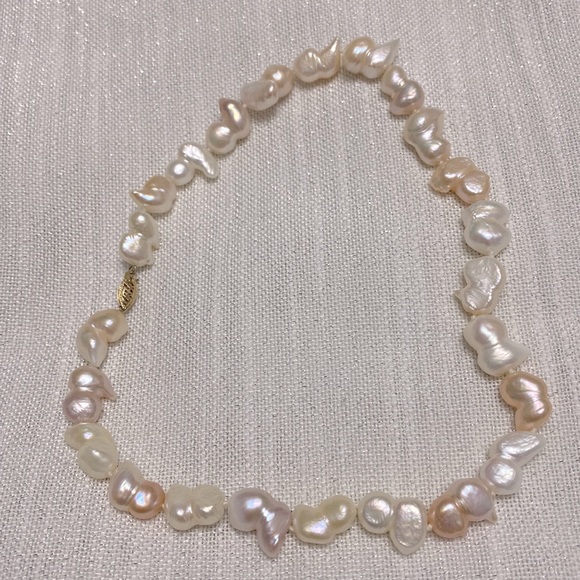 14k Baroque Pearl Strand Necklace - Picture 5 of 11